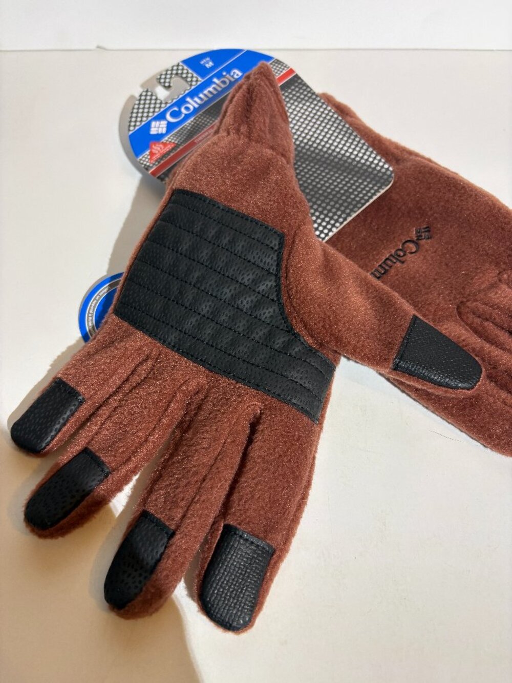 Columbia Gloves Thermal-Reflective Warmth Omni-Heat Mens Medium-Brown